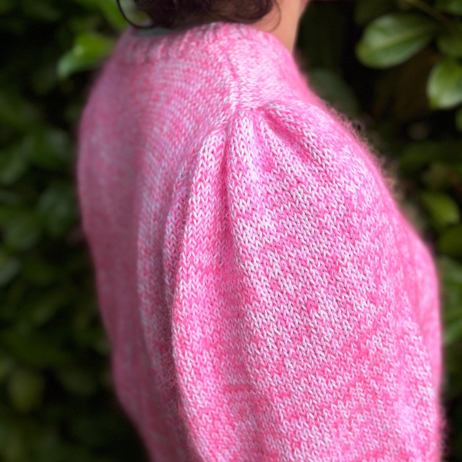 Staff Project: Puff Sleeve Knitted Top in Rowan Kidsilk Haze and Summerlite DK