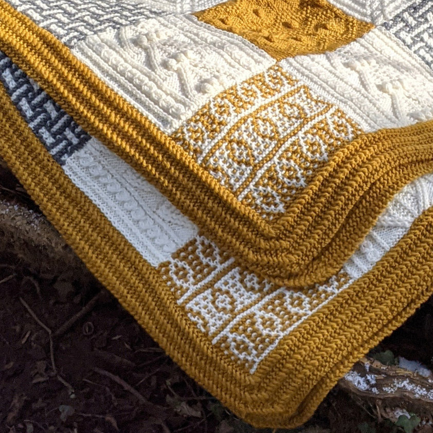 Week 10 Our destination, The Craft Barn - Blocking, Sewing up & Border