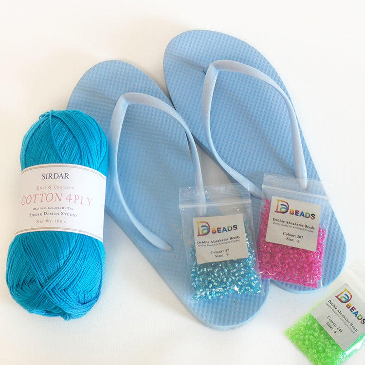 Beaded Crochet Flip Flops