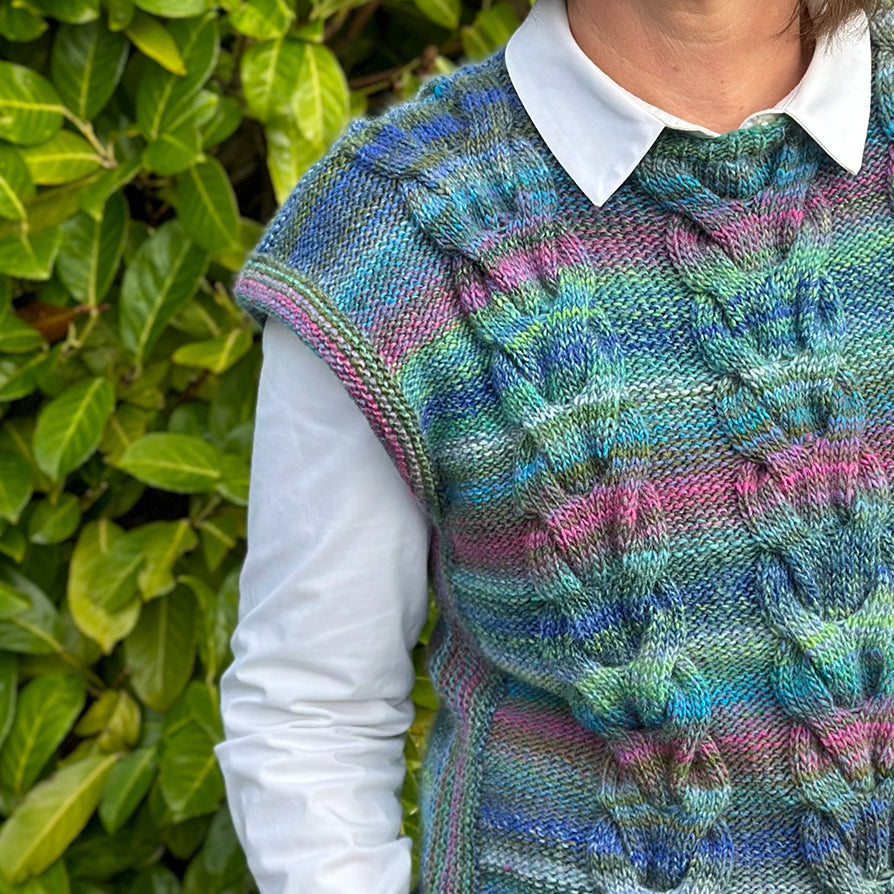 Staff Project: Cabled Tank Top in Sirdar Jewelspun Aran