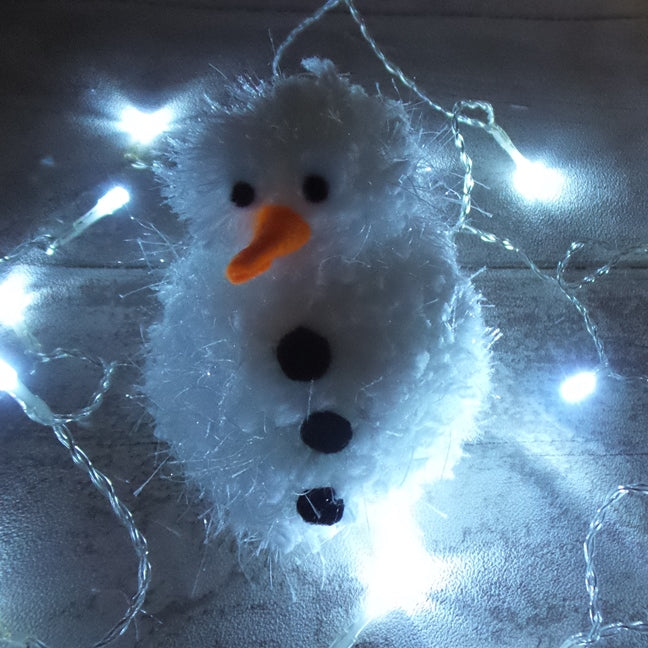 Pompom Snowman How to