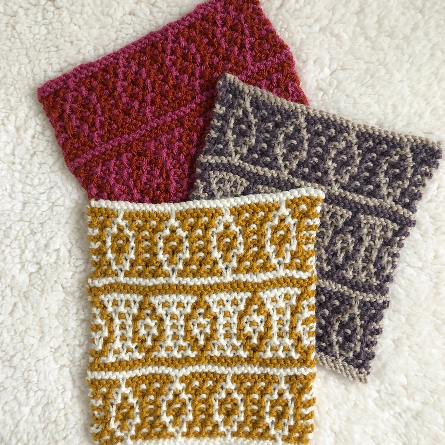 Week 5 Lady lane - A Day Out Knit Along Blanket by Sarah Hatton - Mosaic knitting