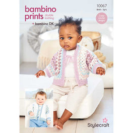 Crocheted Hexagon Cardigans in Stylecraft Bambino DK & Prints DK - Digital Version 10067