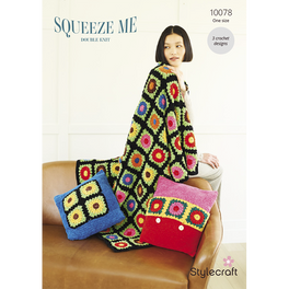 Crochet Blanket and Cushions in Stylecraft Squeeze Me Dk