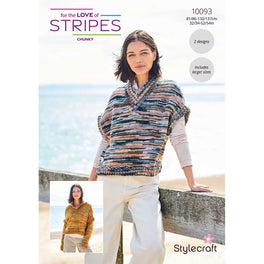 Poncho and Sweater in Stylecraft For the Love of Stripes Chunky - Digital Version 10093
