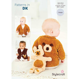 Cardigan, Waistcoat & Toy in Stylecraft Squeeze Me Dk