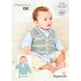 Cardigan & Waistcoat in Stylecraft Soft Baby Easy Stripes Dk & Bambino Stripes Dk - Digital Version 10166