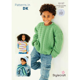 Crochet Sweater Tank, Scarf and Hat in Stylecraft Merry Go Round DK & Special Dk
