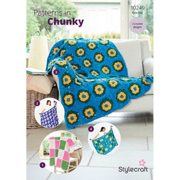 Crochet Motif Blankets in Stylecraft Chenille Chunky