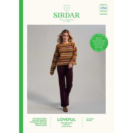 New Terrain Crochet Sweater in Sirdar Loveful Dk 100% Recycled - Digital Version 10765