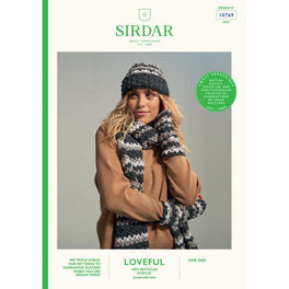 Sea Level Crochet Scarf Set in Sirdar Loveful Dk 100% Recycled - Digital Version 10769