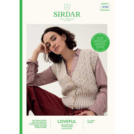 Moss Stitch Vest in Sirdar Loveful Tweed Dk 100% Recycled