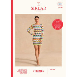 Cheeky Chevron Minidress in Sirdar Stories Dk