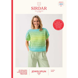 To A Tee Knitted Top in Sirdar Jewelspun Ombre Aran - Digital Version 10843