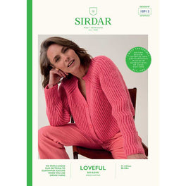 Root System Rib Cardigan in Sirdar Loveful Bio Blend Dk - Digital Version 10913