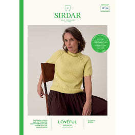 Ringwood Short Sleeve Sweater in Sirdar Loveful Bio Blend Dk - 10914