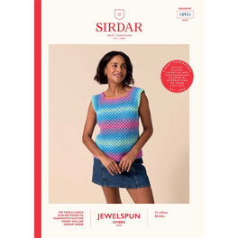 Grad Crochet Granny Square Vest in Sirdar Jewelspun Ombre Aran - Digital Version 10921