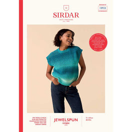 Shade-Shift Circular Tank in Sirdar Jewelspun Ombre Aran - 10922