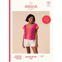 Rhythmic Colour Crochet Top in Sirdar Jewelspun Ombre Aran - Digital Version 10923