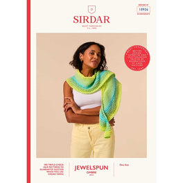 Crescent Crochet Shawl in Sirdar Jewelspun Ombre Aran - Digital Version 10926