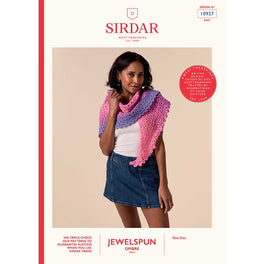 Gradiant Crochet Shawl in Sirdar Jewelspun Ombre Aran - Digital Version 10927