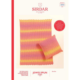 Rippling Colour Sofa Set in Sirdar Jewelspun Ombre Aran - 10929