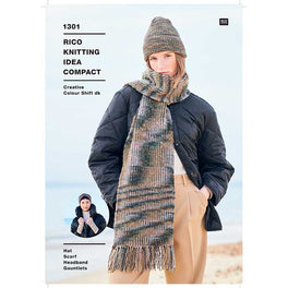 Scarf / Hat / Headband / Gauntlets in Rico Creative Colour Shift Dk - Digital Version 1301