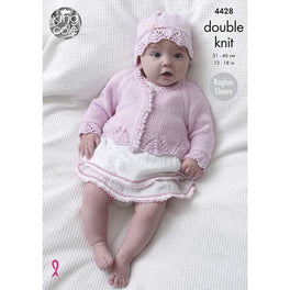 Matinee Coat, Cardigan, Jacket and Hats  in King Cole Cottonsoft Dk - Digital Version 4428