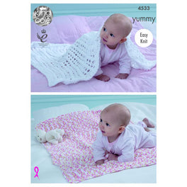 Blankets Knitted in King Cole Yummy - Digital Version 4533
