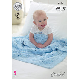 Crochet Blankets in King Cole Yummy - Digital Version 4824