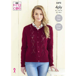 Sweater and Cardigan in King Cole Merino Blend 4ply