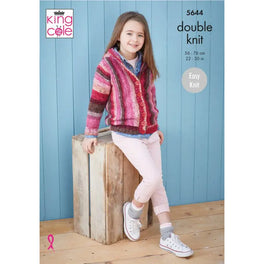 Hoodie and Cardigan Knitted in King Cole Bramble DK - Digital Version 5644