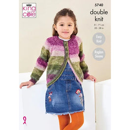 Cardigan And Sweater Knitted in King Cole Bramble DK