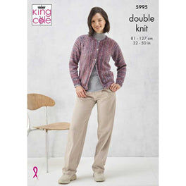 Cardigans in King Cole Homespun Prism DK