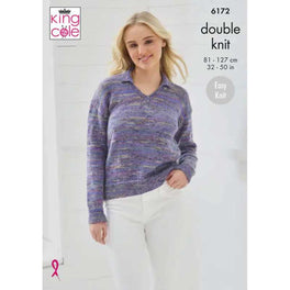 Sweater & Tank Knitted in King Cole Homespun Prism DK - Digital Version 6172