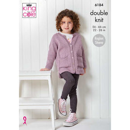 Sweater, Cardigan and Hat in King Cole Cherished Dk - Digital Version 6184