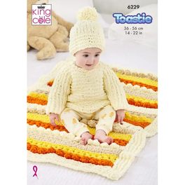 Baby Set Knitted in King Cole Warm & Toastie - Digital Version 6229