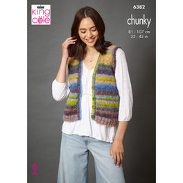 Waistcoat and Tank Top in King Cole Flair Chunky
