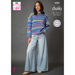Sweater and Cardigan in King Cole Flair Chunky