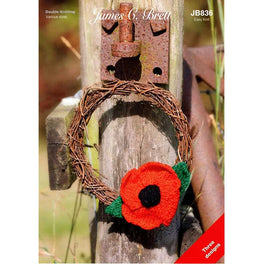 Poppies in James C Brett Its Pure Cotton Dk