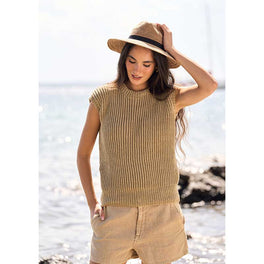 Afterglow Top in Mode at Rowan Cotton Dk Or Alpaca Haze - MIP103