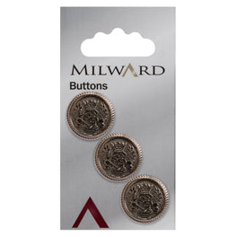 Milward Carded Buttons: 19mm - Pack of 3 - 00135
