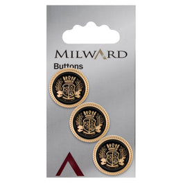 Milward Carded Buttons: 20mm - Pack of 3 - 00348