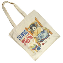 Emma Ball Cotton Canvas Bag - Knit Or Not To Knit