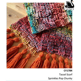 Free Download - Tassel Scarf in Cygnet Sprinkles Pop Chunky
