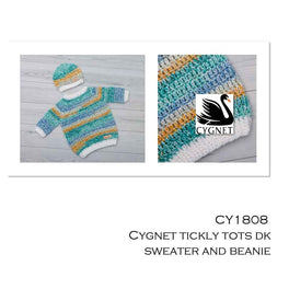 Free Download - Crochet Sweater & Beanie in Cygnet Tickly Tots Dk
