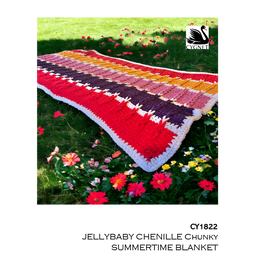 Free Download - Bright Summertime Blanket in Cygnet Jelly Baby Chunky Chenille