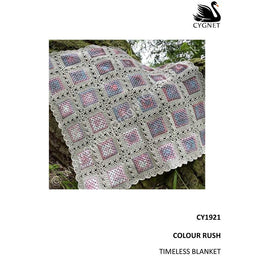 Free Download - Crochet Timeless Blanket in Cygnet Colour Rush Dk