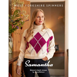 Samantha Women's Argyle Jumper in West Yorkshire Spinners ColourLab Aran - Digital Version DBP0303