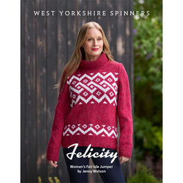 Felicity Women's Fair Isle Jumper in West Yorkshire Spinners ColourLab Aran - Digital Version DBP0304